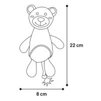 Flamingo Toy Petty Bear with rope Grey