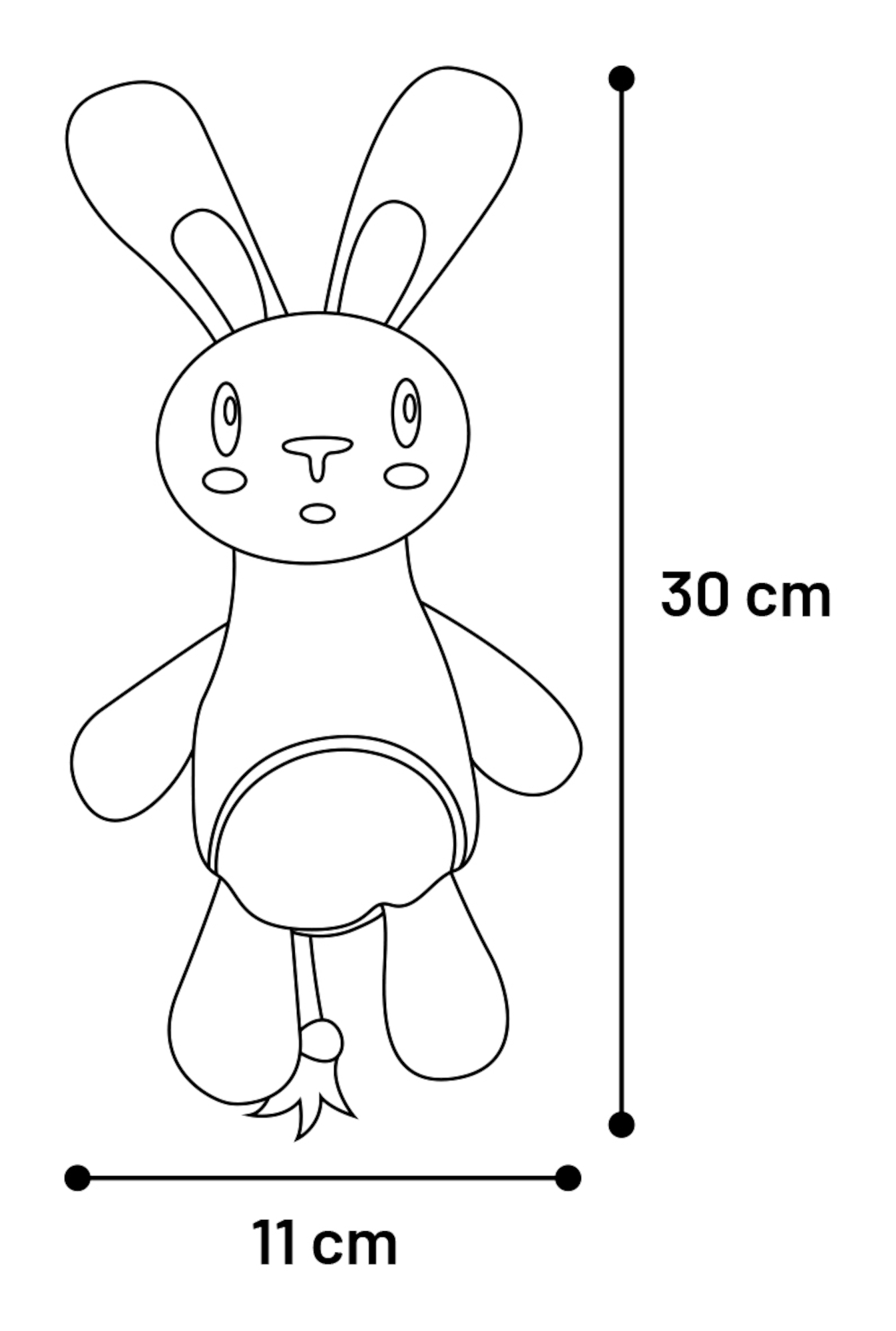 Flamingo Toy Petty Rabbit with rope Blue