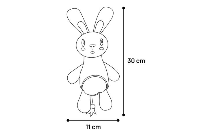 Flamingo Toy Petty Rabbit with rope Blue