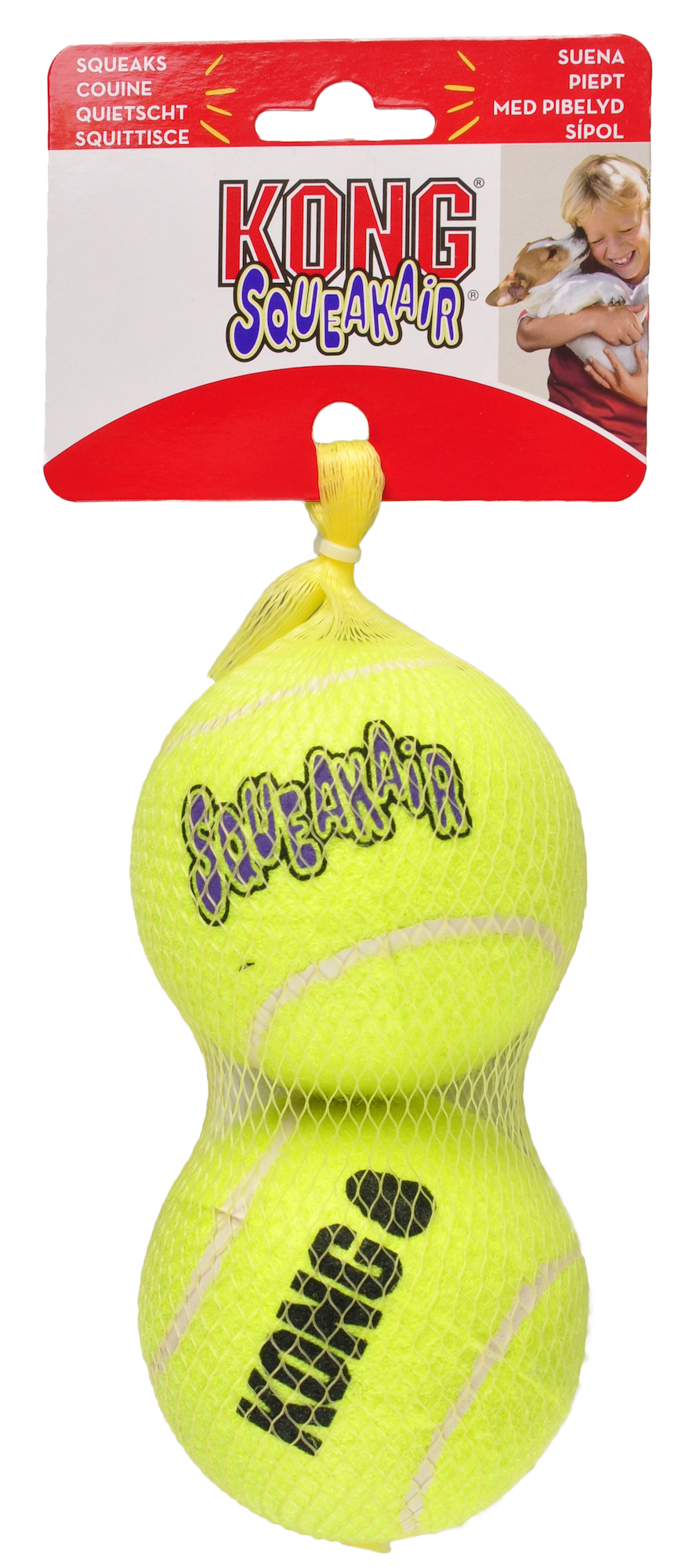 Kong Toy SqueakAir Yellow Tennis ball 517515 Flamingo Pet Products