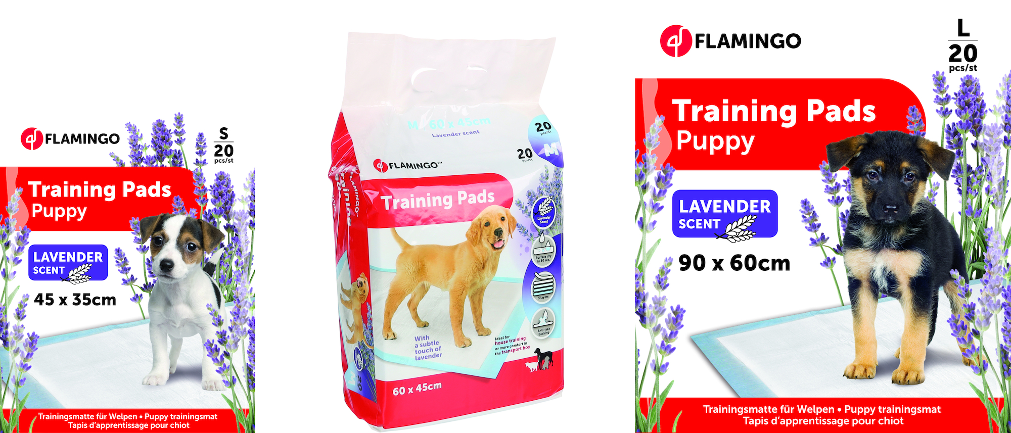 Scented puppy training top pads with attractant