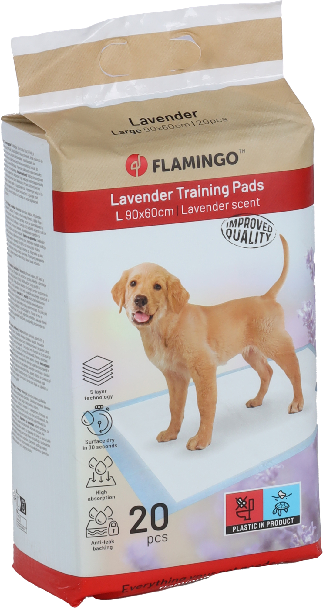 Flamingo Training pad with lavender scent Pady White