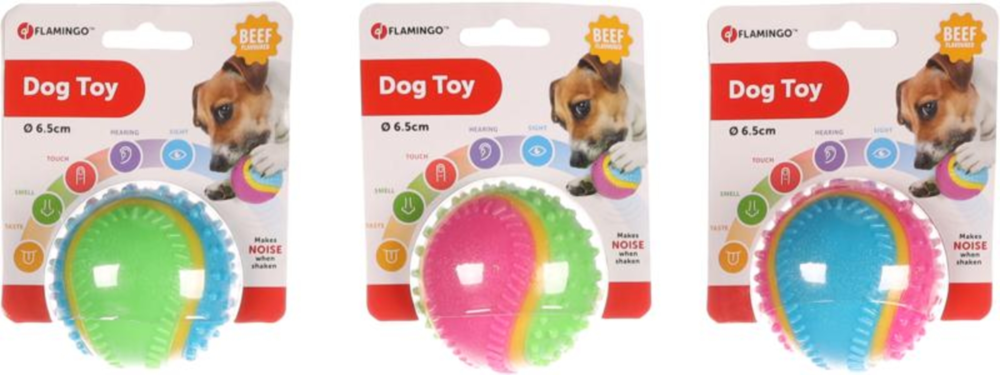 Flamingo Giocattolo Abta Palla 5 Senses Con gusto di manzo