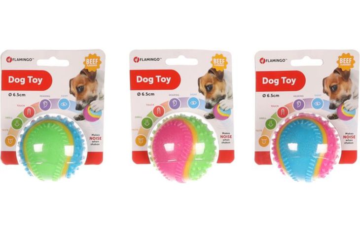 Flamingo Giocattolo Abta Palla 5 Senses Con gusto di manzo