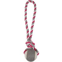 Flamingo Speelgoed Jim Trektouw met tennisbal Fuchsia