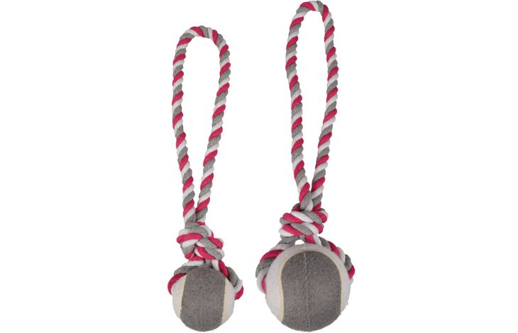 Flamingo Speelgoed Jim Trektouw met tennisbal Fuchsia