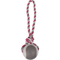 Flamingo Speelgoed Jim Trektouw met tennisbal met bal Fuchsia