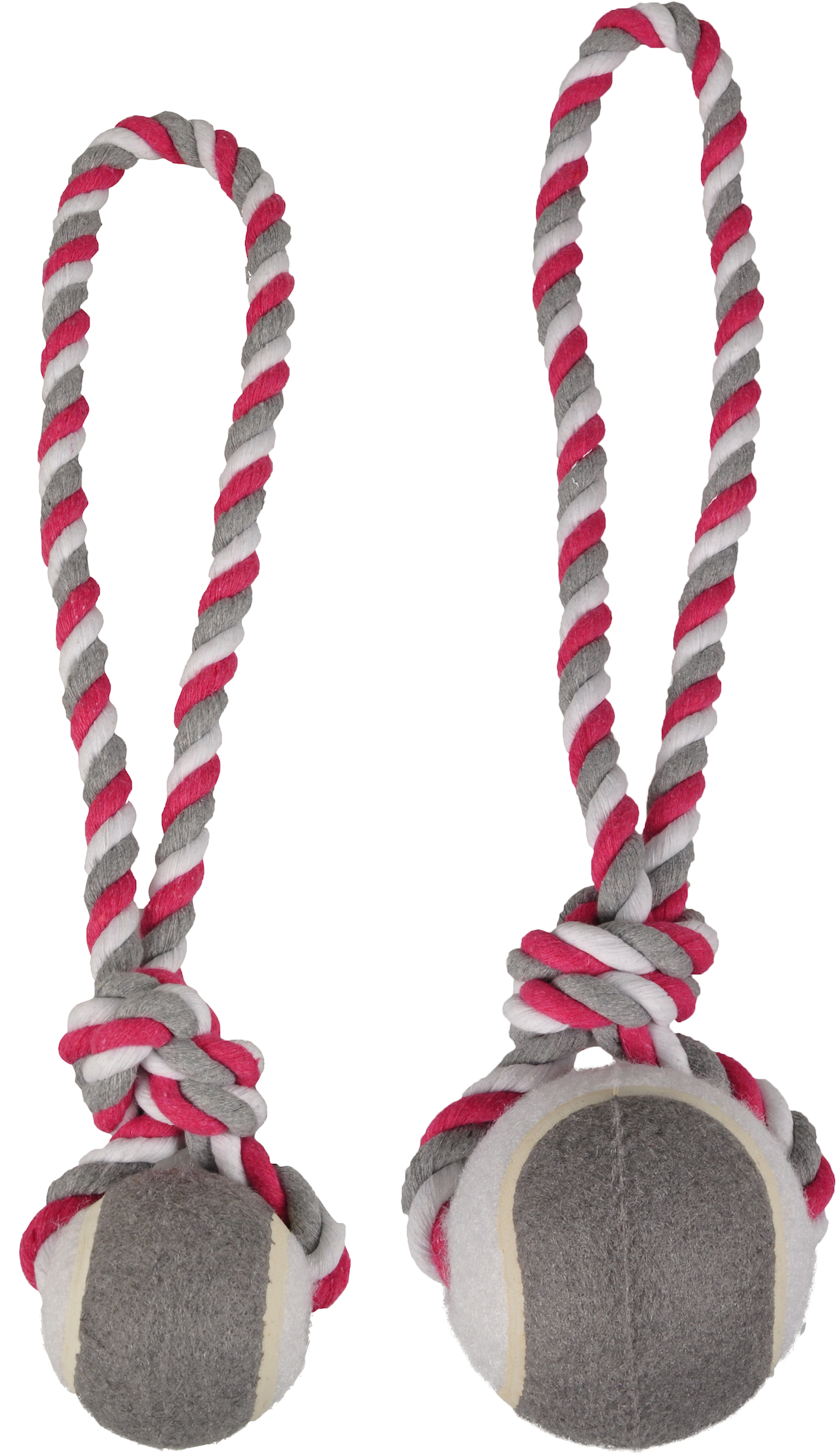 Flamingo Speelgoed Jim Trektouw met tennisbal met bal Fuchsia