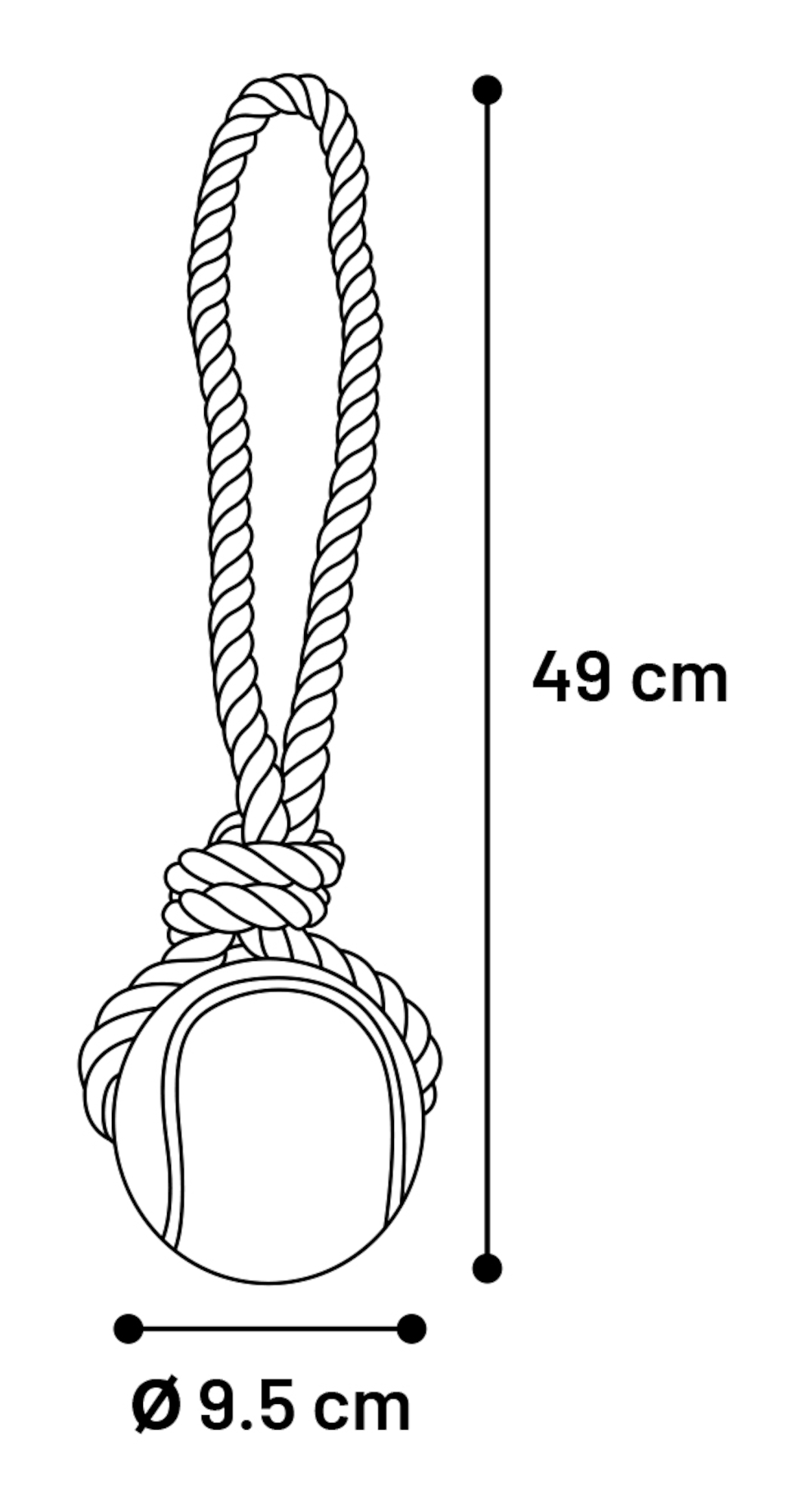 Flamingo Speelgoed Jim Trektouw met tennisbal met bal Fuchsia