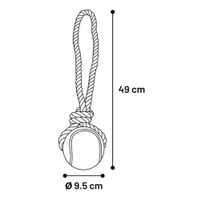 Flamingo Speelgoed Jim Trektouw met tennisbal met bal Fuchsia