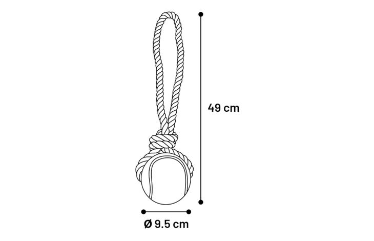 Flamingo Speelgoed Jim Trektouw met tennisbal met bal Fuchsia