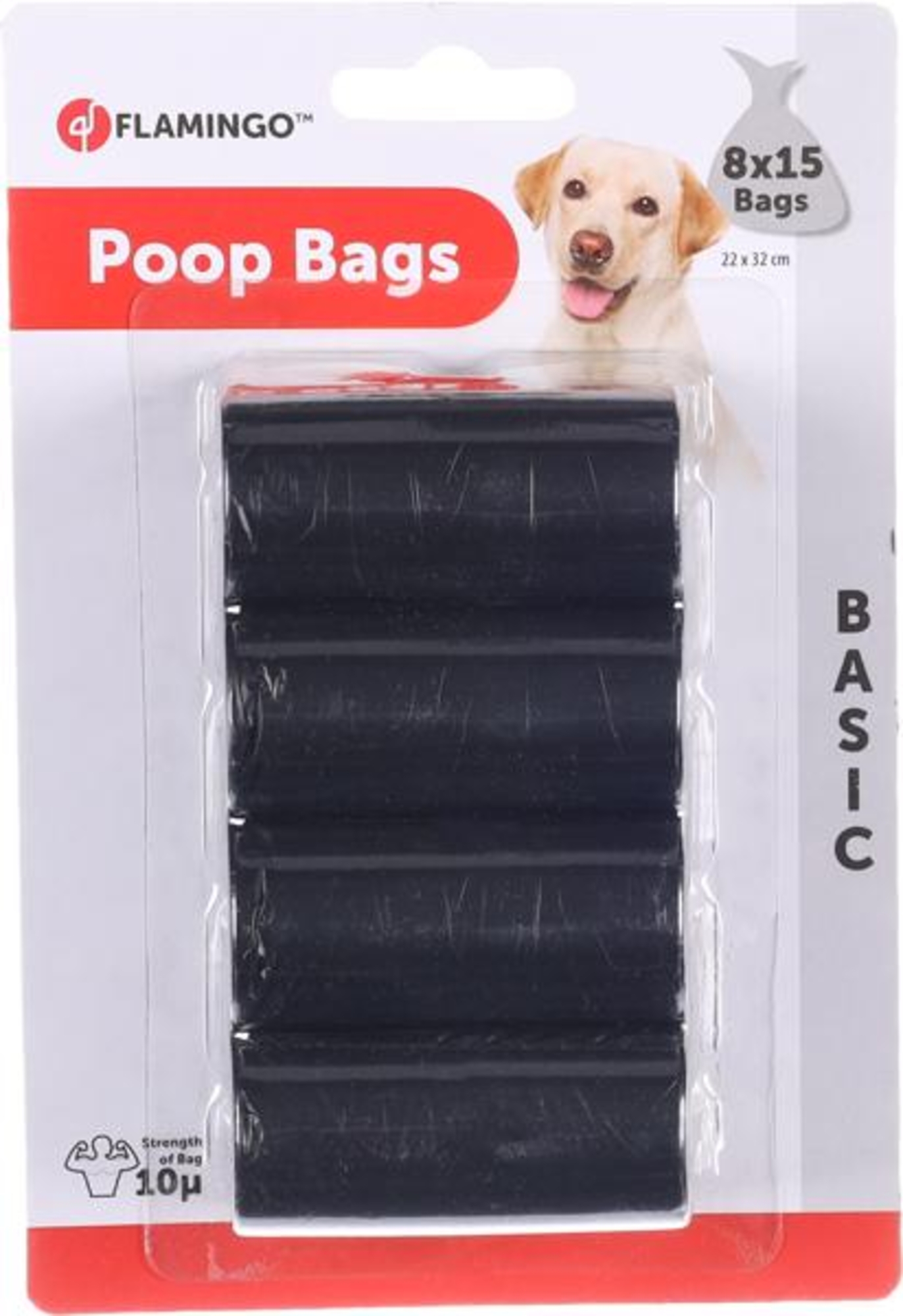 Flamingo Poop bag Basic Aloys Black