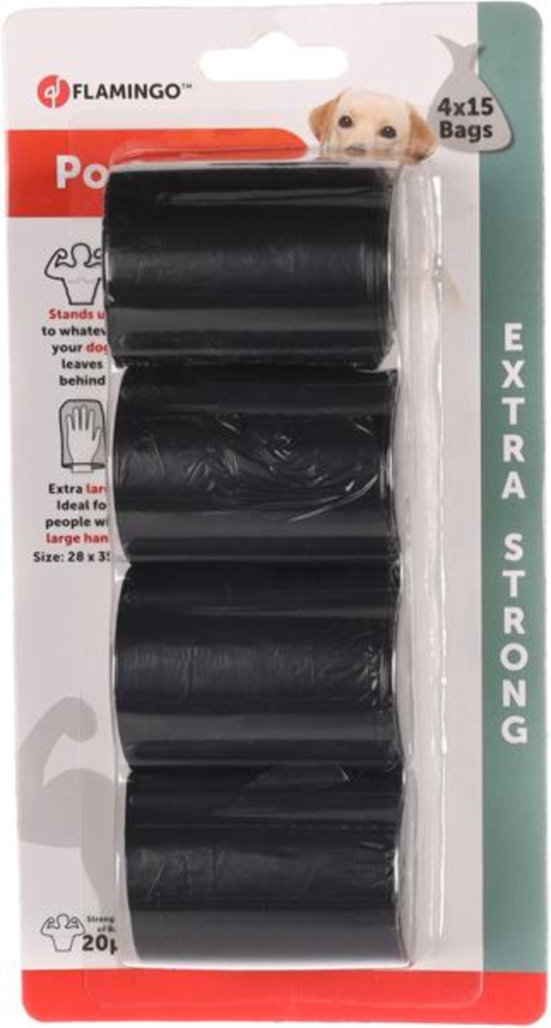 Flamingo Poop bag Magnus Black