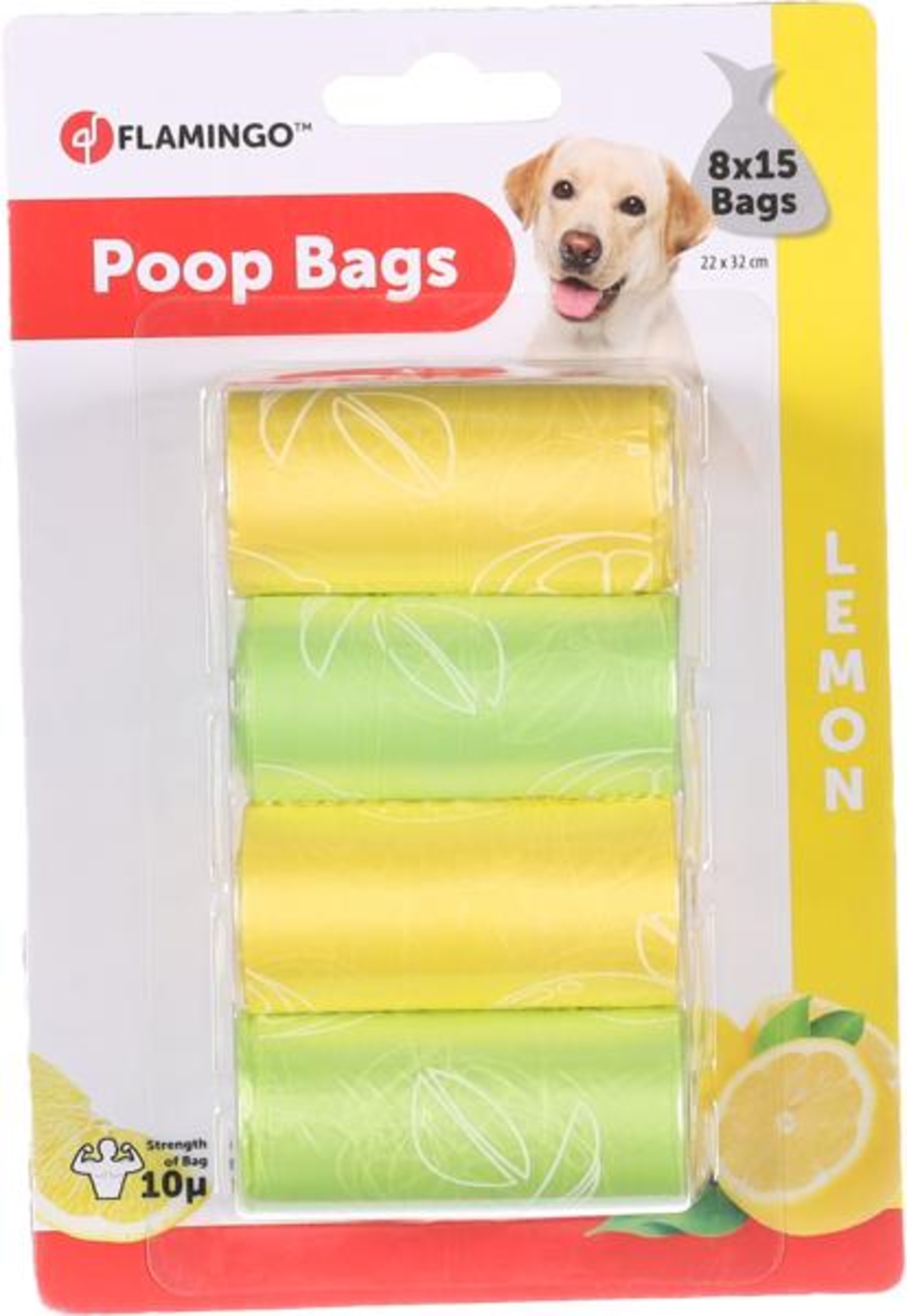 Flamingo Poop bag Basic with lemon scent Aibo Mix