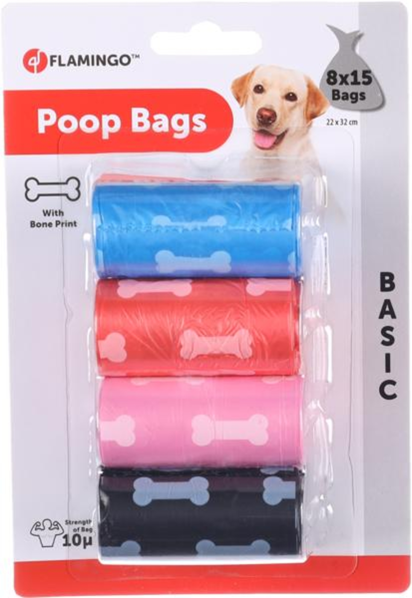 Flamingo Poop bag Basic Bones Mix
