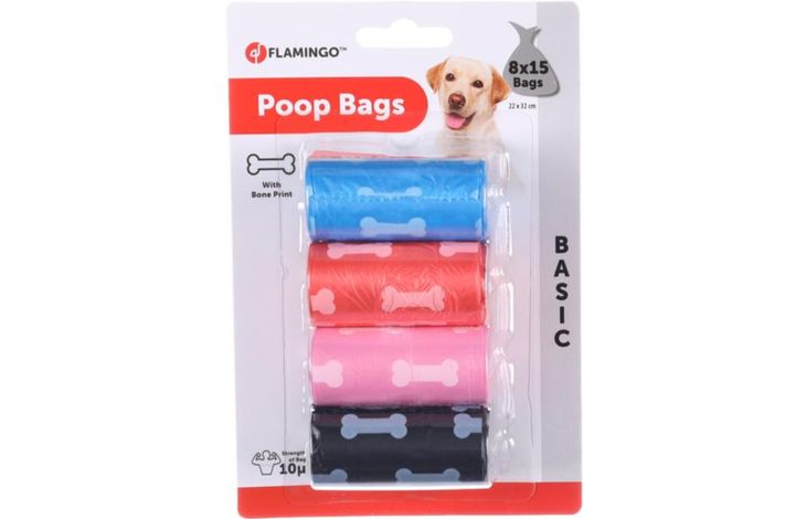 Flamingo Poop bag Basic Bones Mix