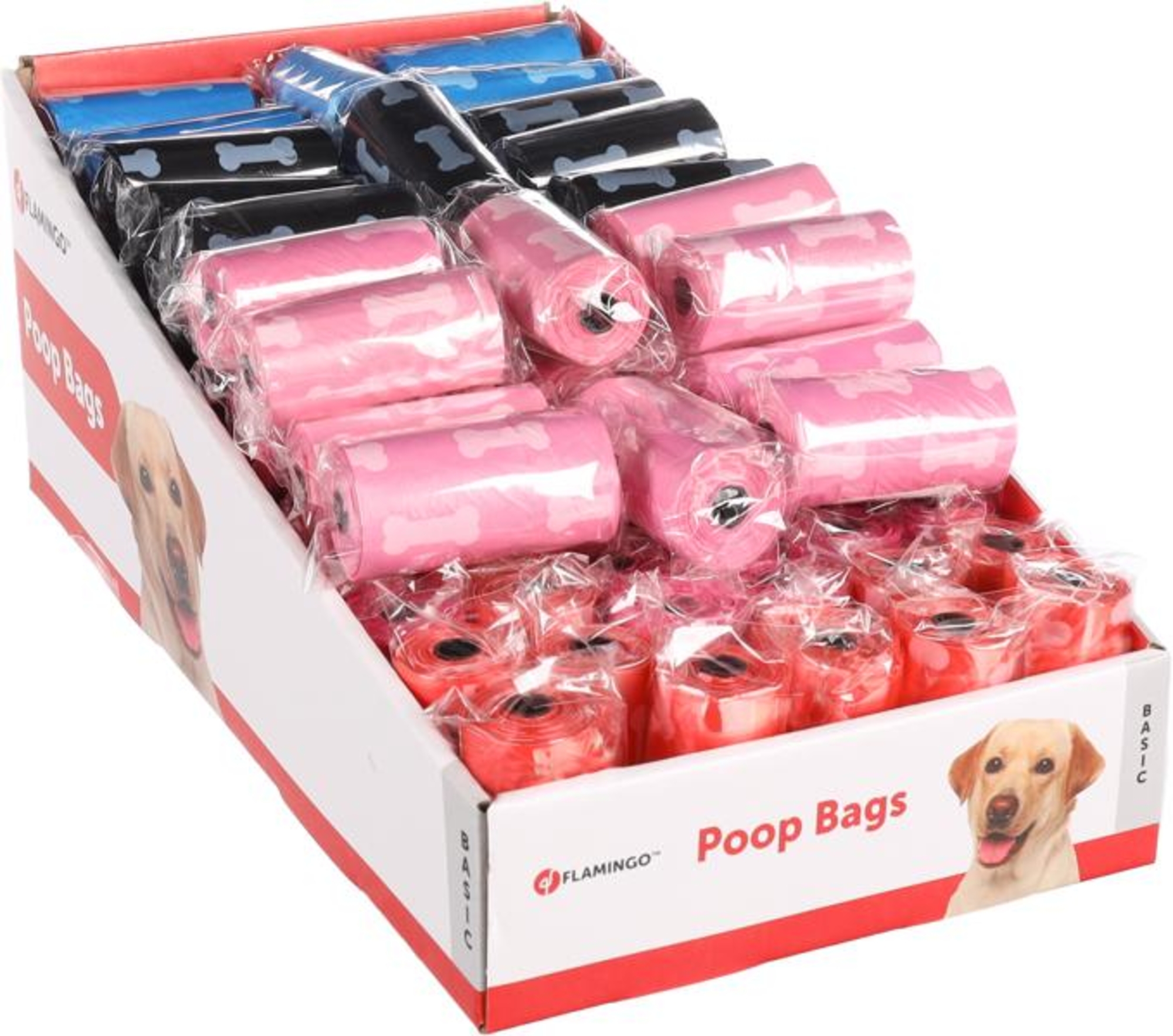 Flamingo Poepzak Basic Bones & Paws Meerdere kleuren