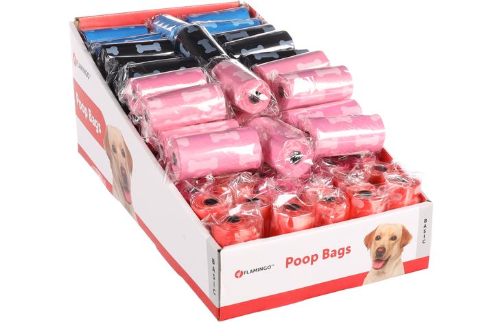 Flamingo Poepzak Basic Bones & Paws Meerdere kleuren