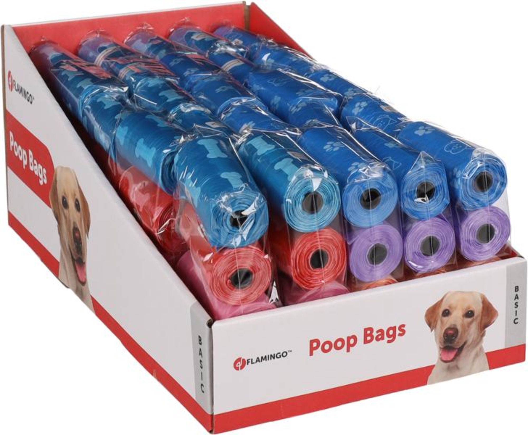 Flamingo Kotbeutel Basic Bones & Paws Mischung