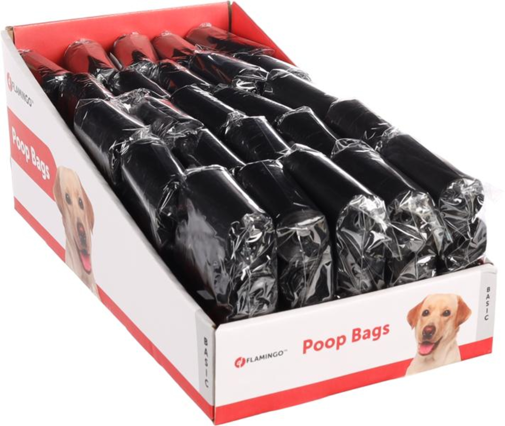 Flamingo Poop bag Basic Aloys Black