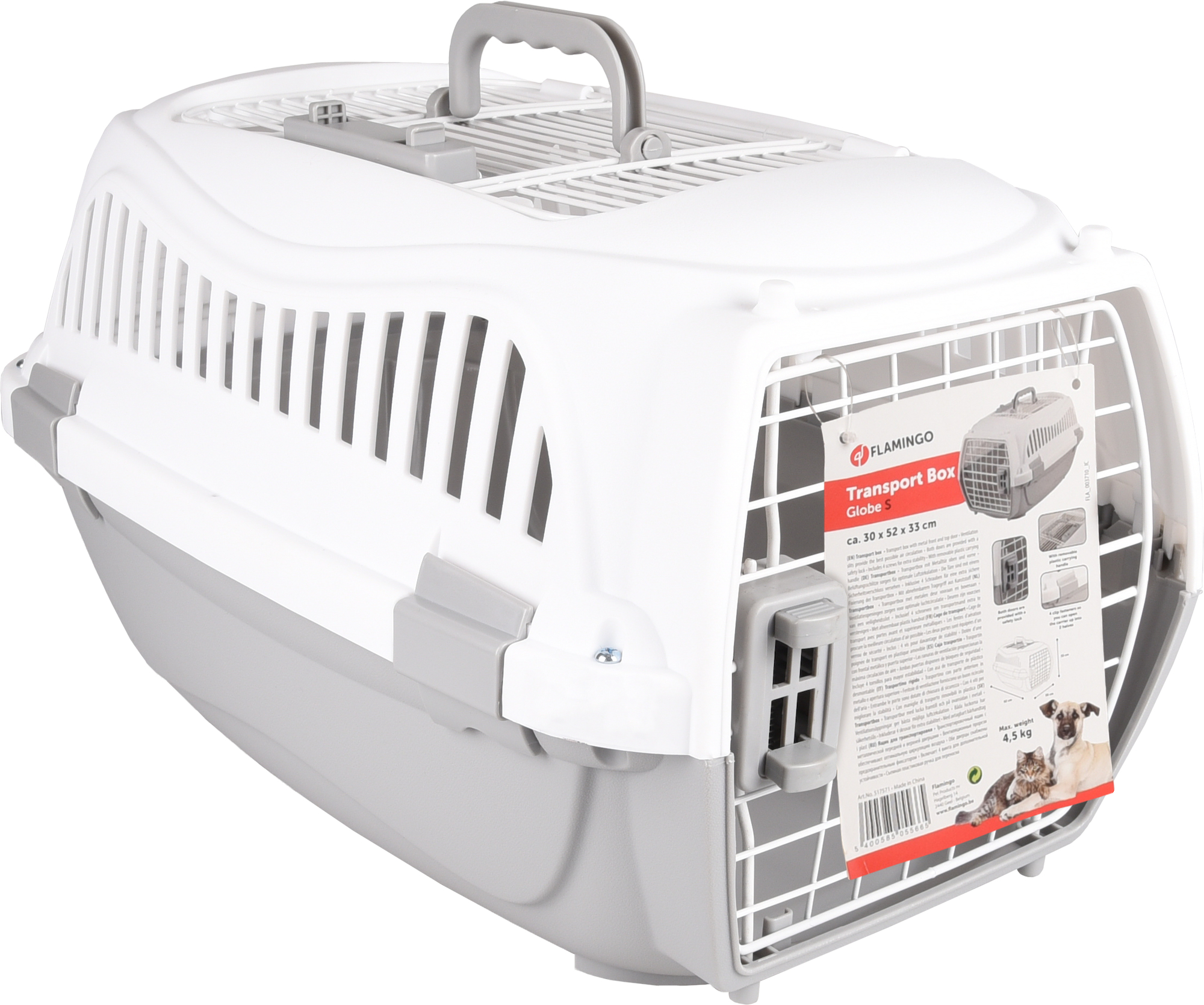Flamingo Transportkooi Globe Grijs