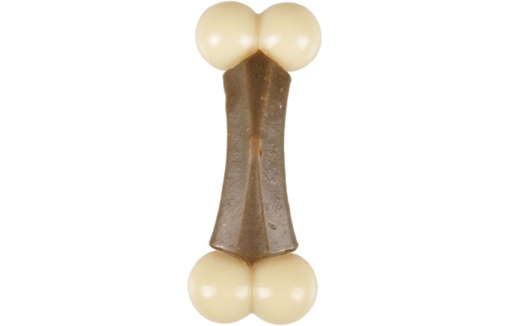 Flamingo Toy Nyl'O Hide Bone With buffalo skin with chicken flavour