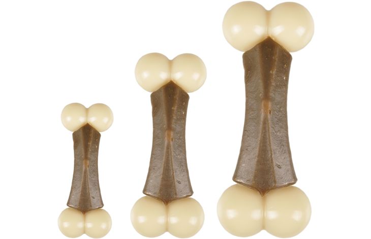 Flamingo Toy Nyl'O Hide Bone With buffalo skin with chicken flavour
