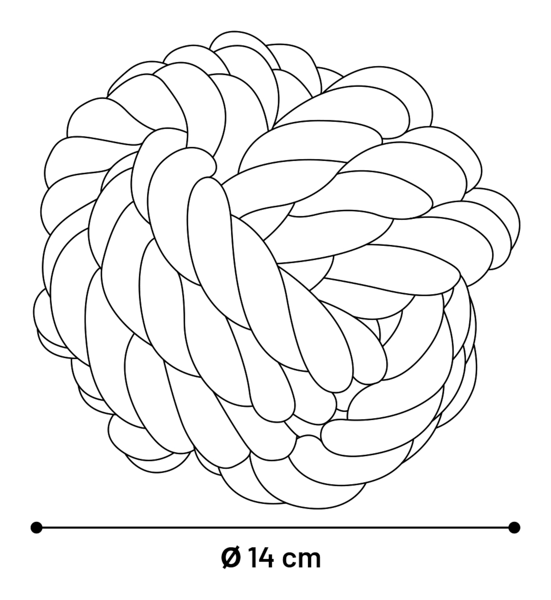Flamingo Speelgoed Jim Knoopbal Fuchsia