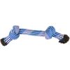 Speelgoed Joe Touw Knoopbal met 2 knopen Donkerblauw Wit