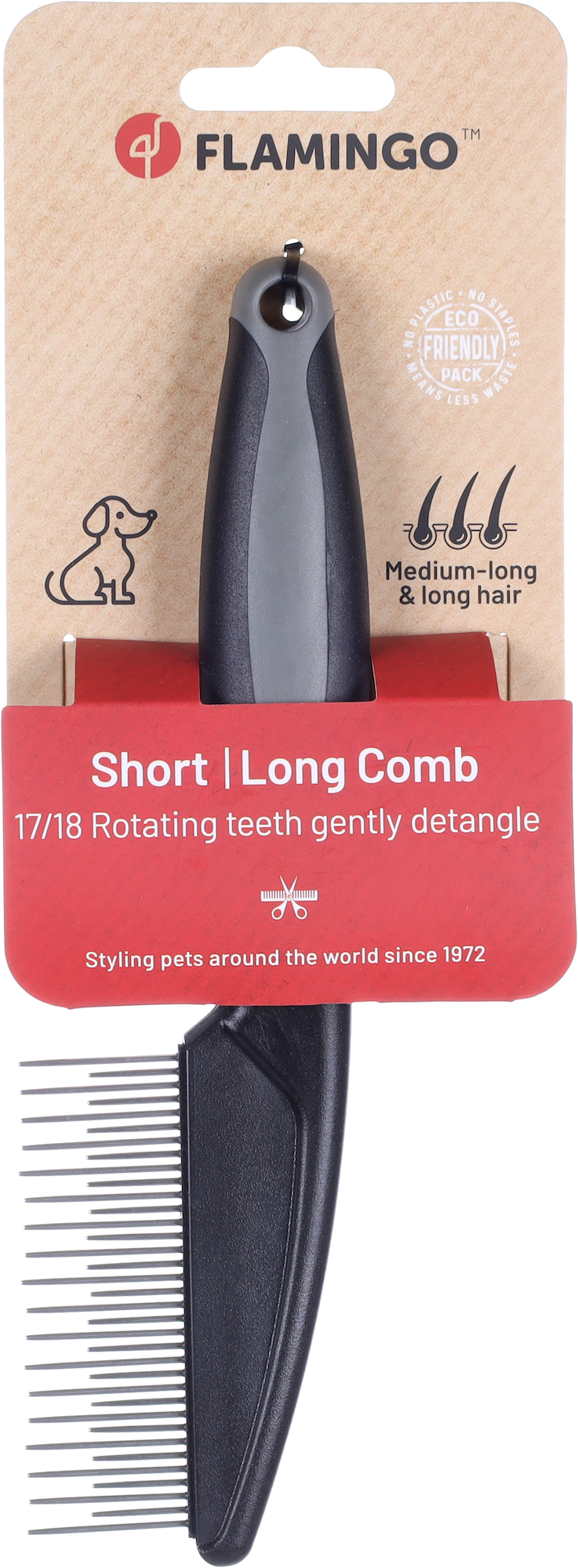 Flamingo Comb rotating Short/long Comfort