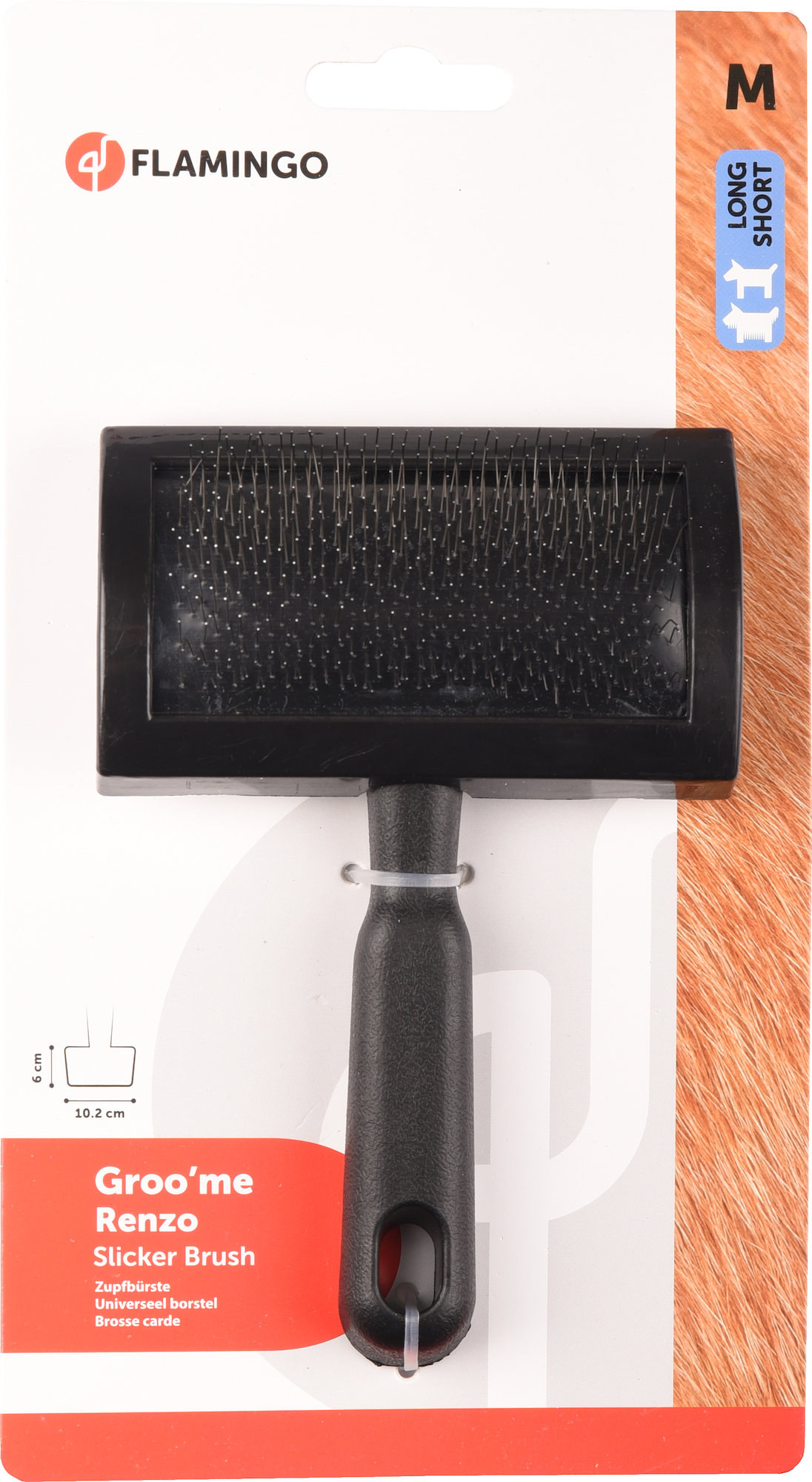 Flamingo Slicker brush Renzo Groo'me