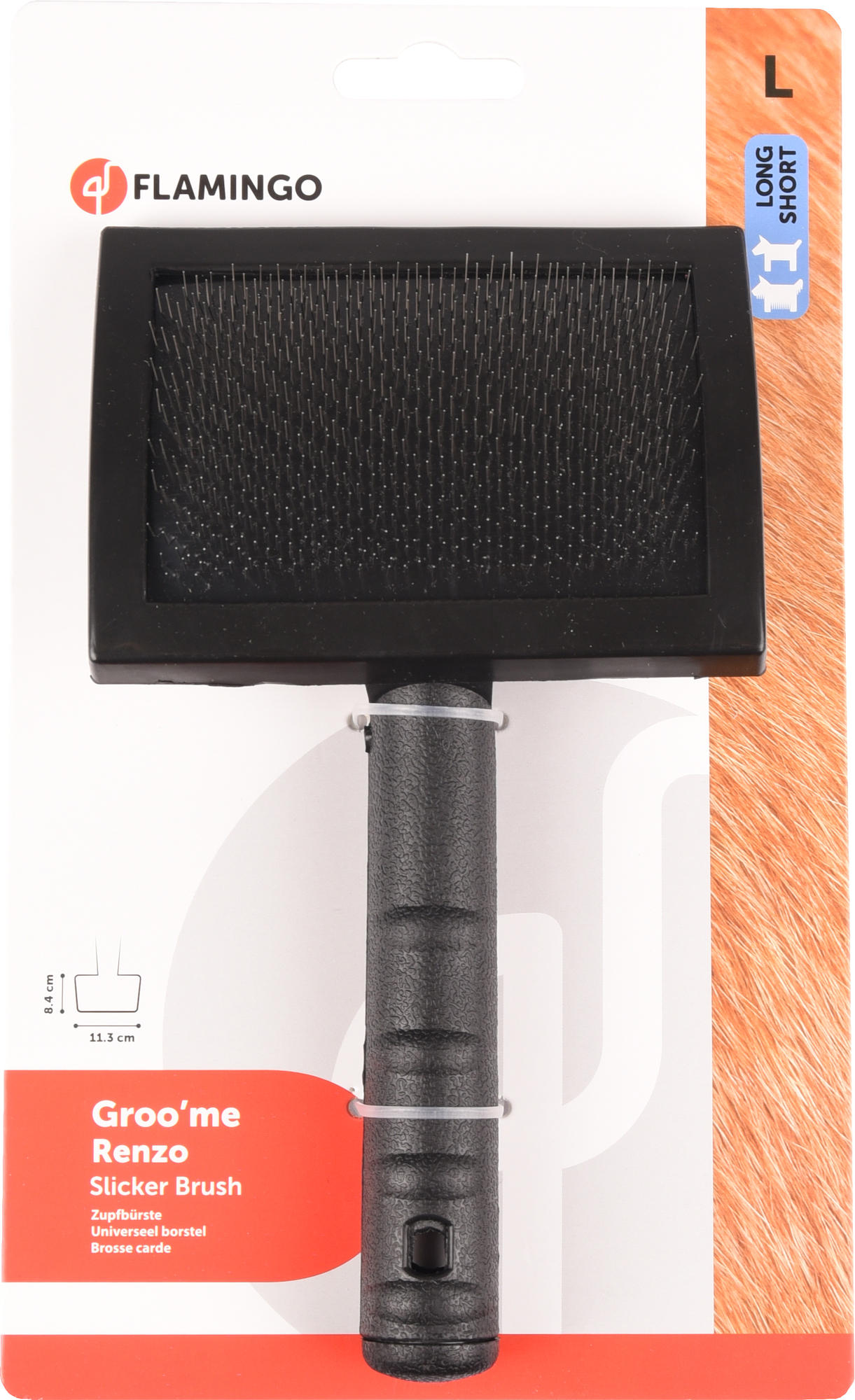 Flamingo Slicker brush Renzo Groo'me