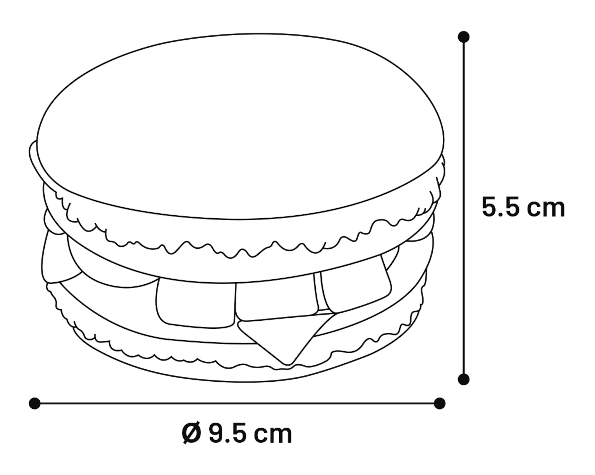 Flamingo Toy Joe Hamburger Light brown