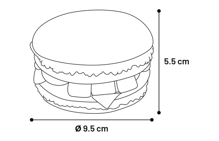 Flamingo Toy Joe Hamburger Light brown