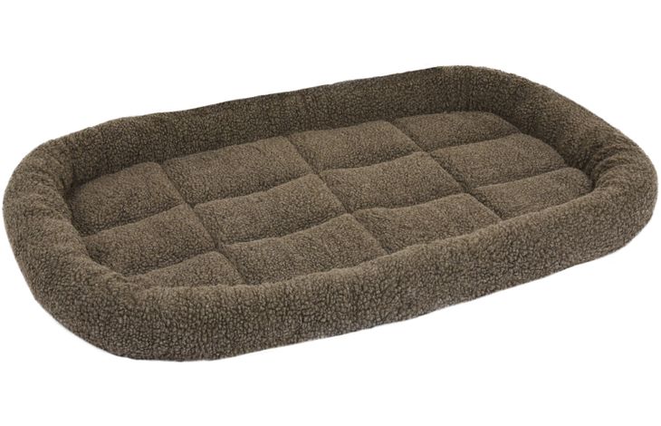 Flamingo Cushion Sherpa Rectangle Brown