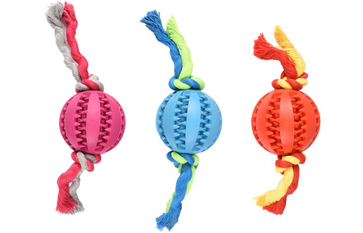 Flamingo Speelgoed Waylen Bal met touw Meerdere kleuren