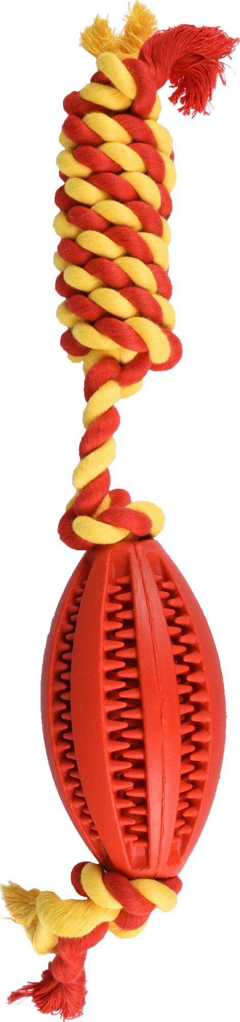 Flamingo Speelgoed Waylen Rugbybal Dental met touw Meerdere kleuren