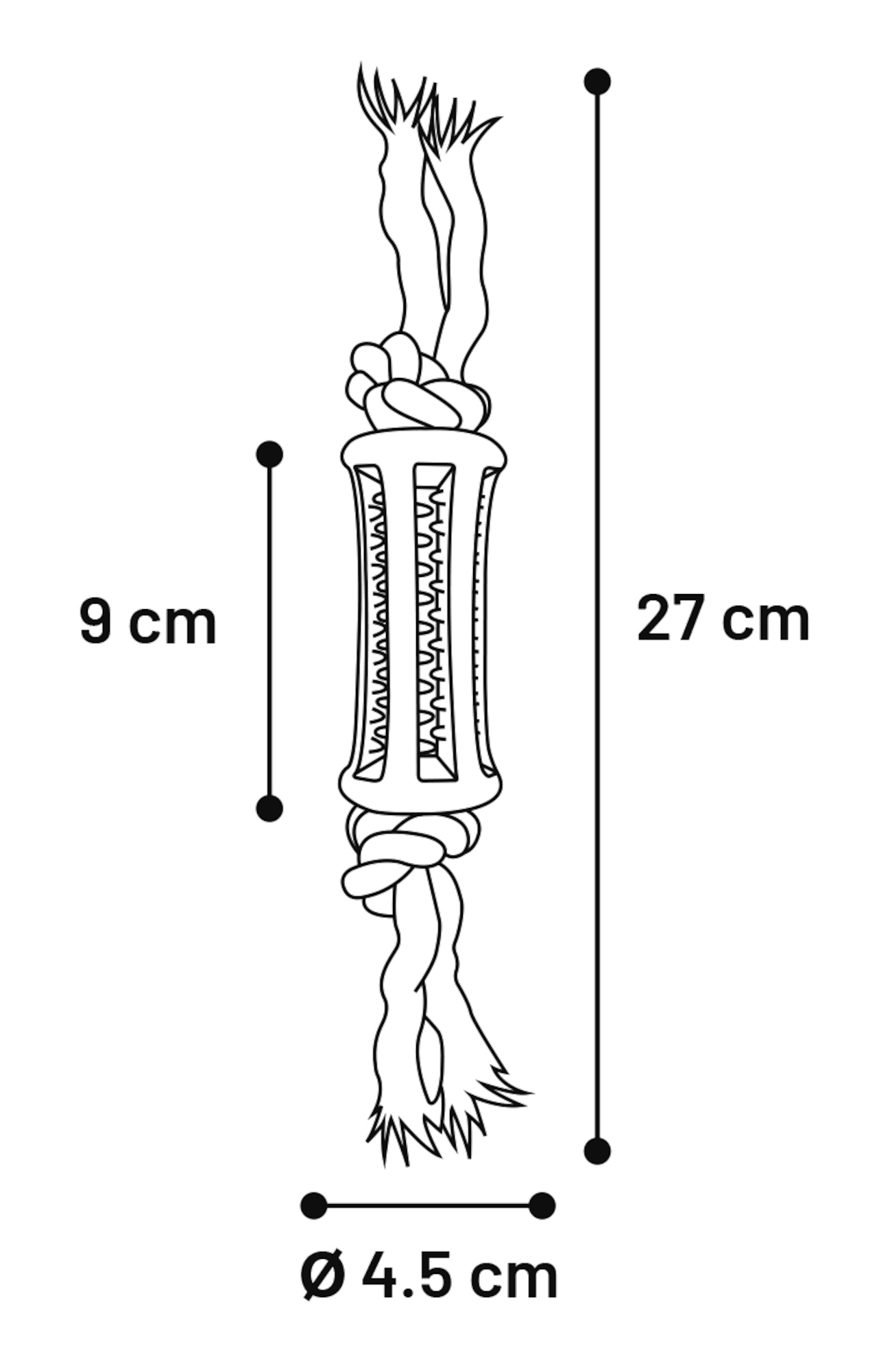 Flamingo Spielzeug Waylen Rolle Dental mit Seil Mehrere Farben