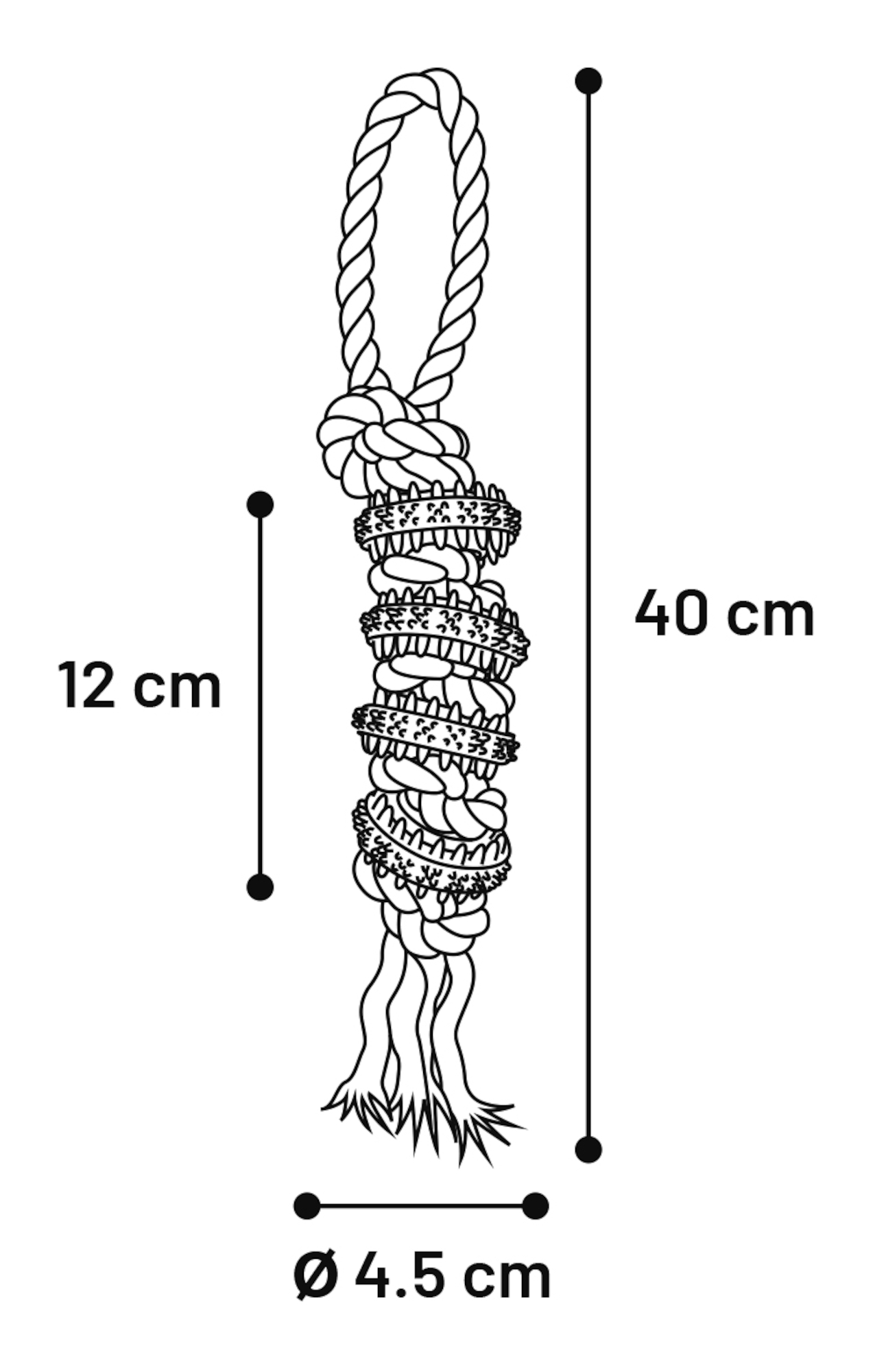 Flamingo Toy Waylen Tug rope disc Dental Multiple colours
