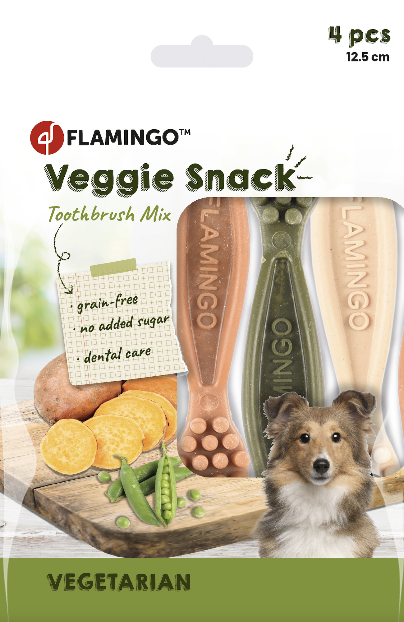 Snacks Veggie Toothbrush Mix | 517853 | Flamingo Pet Products