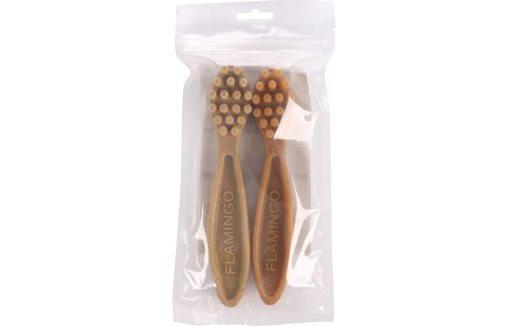 Flamingo Snacks Veggie Toothbrush Beige & Brown