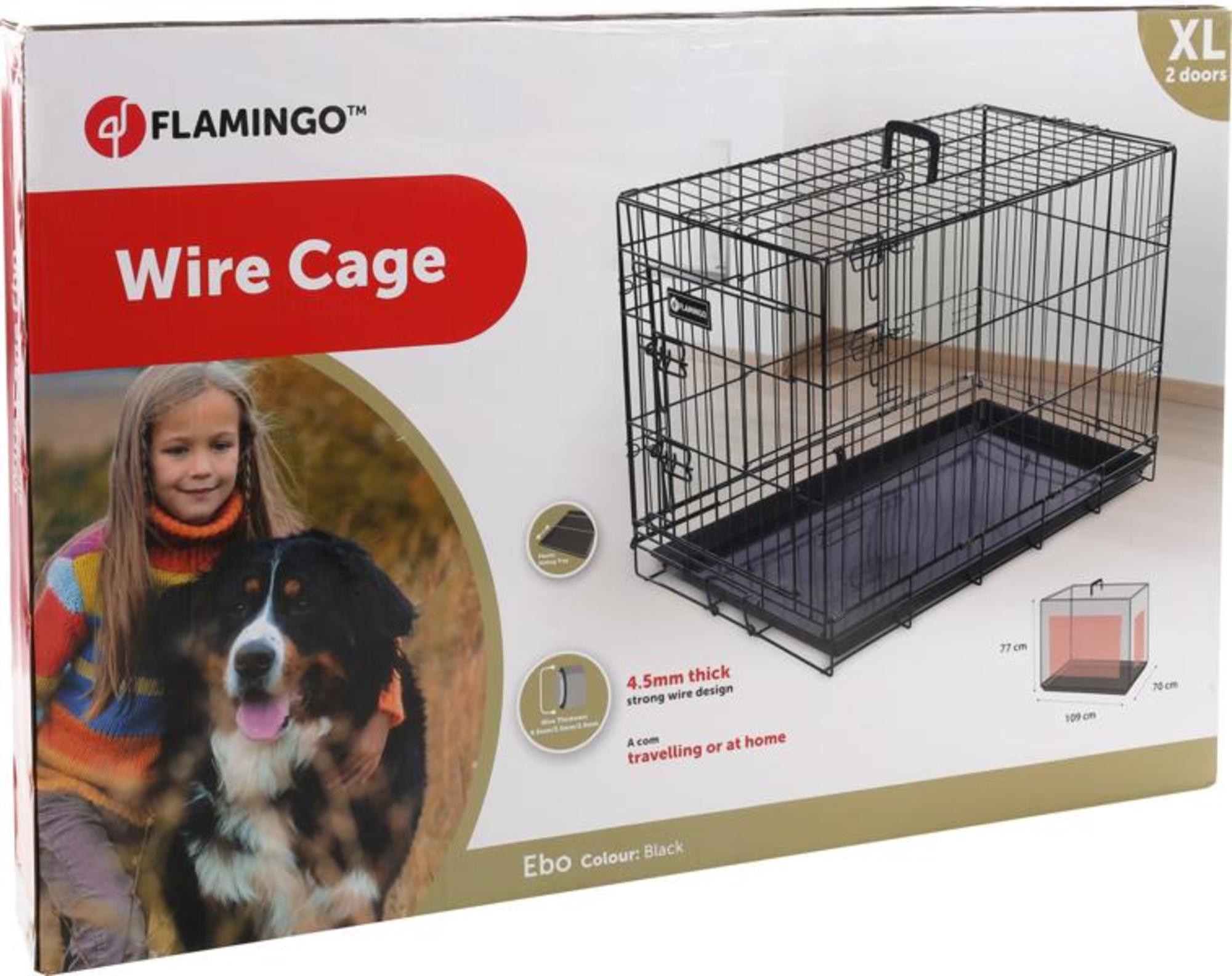 Flamingo Gabbia di filo Ebo Nero