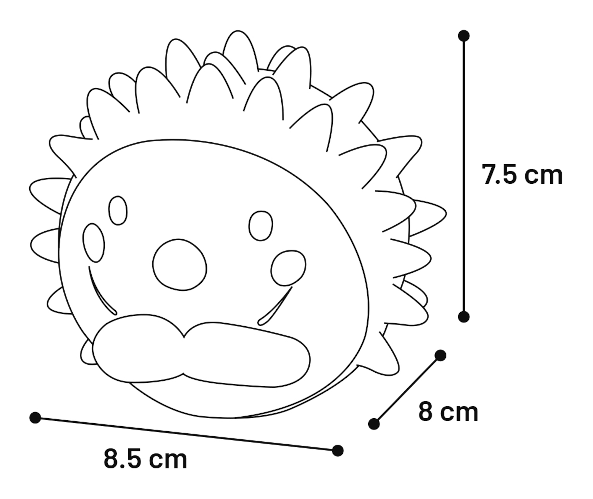 Flamingo Jouet Wiljan Hérisson Plusieurs couleurs