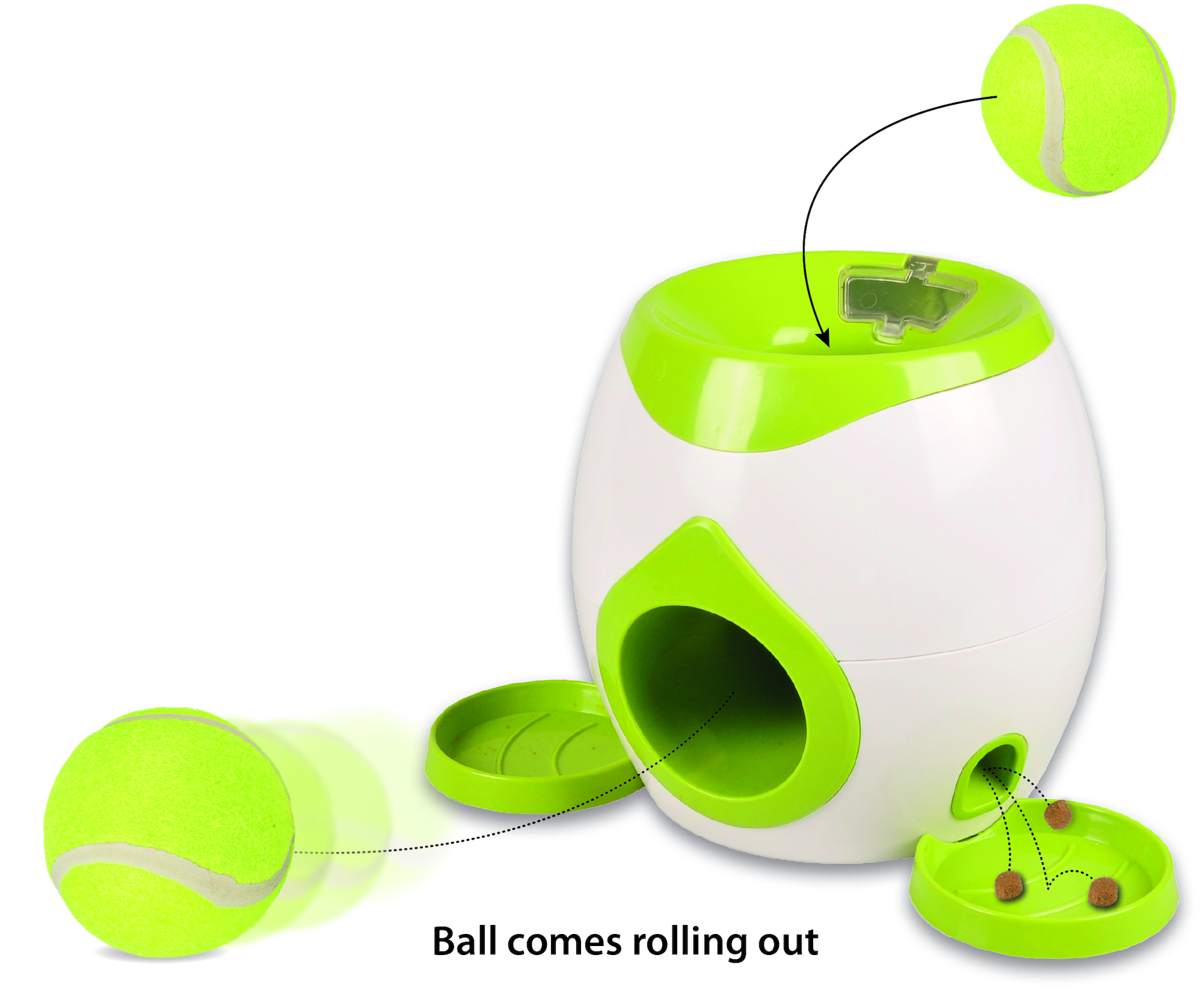 Toy Wilson White & Lime green | 517922 | Flamingo Pet Products