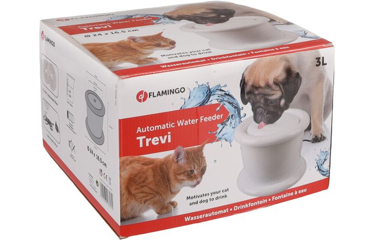 Flamingo Drinkfontein Trevi Rond Wit