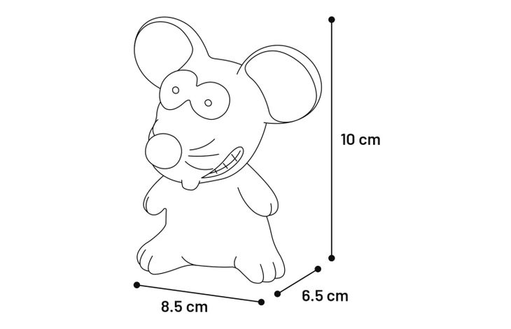Toy Wafa Mouse Black | 517950 | Flamingo Pet Products