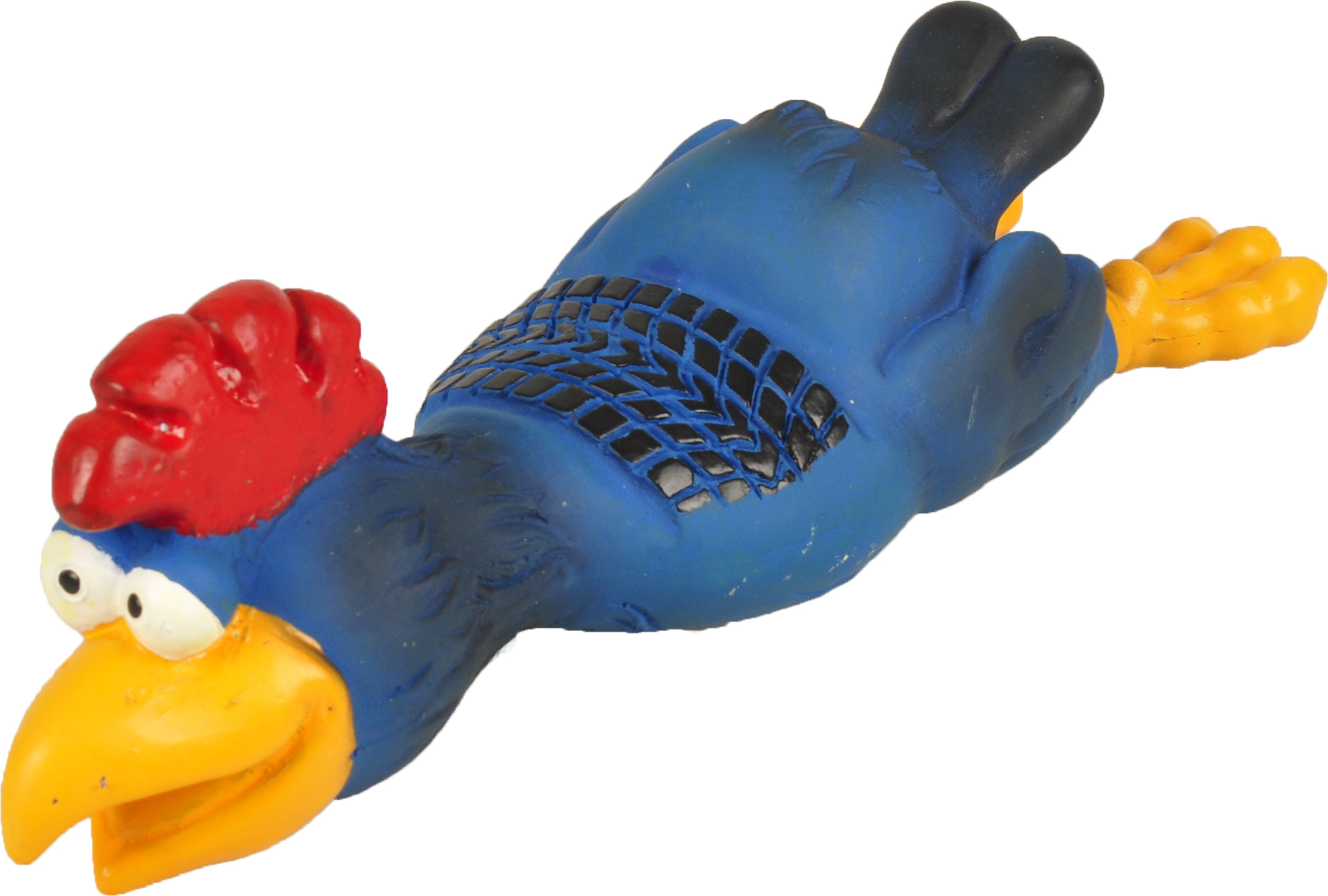 Blue rubber chicken dog hot sale toy