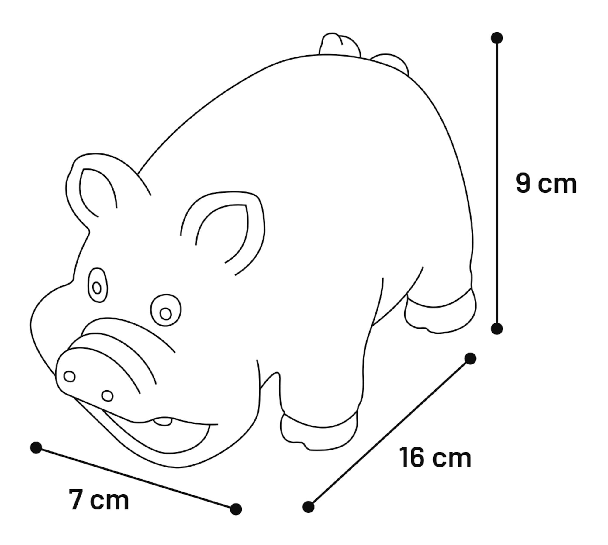 Flamingo Toy Wensley Pig Multiple colours