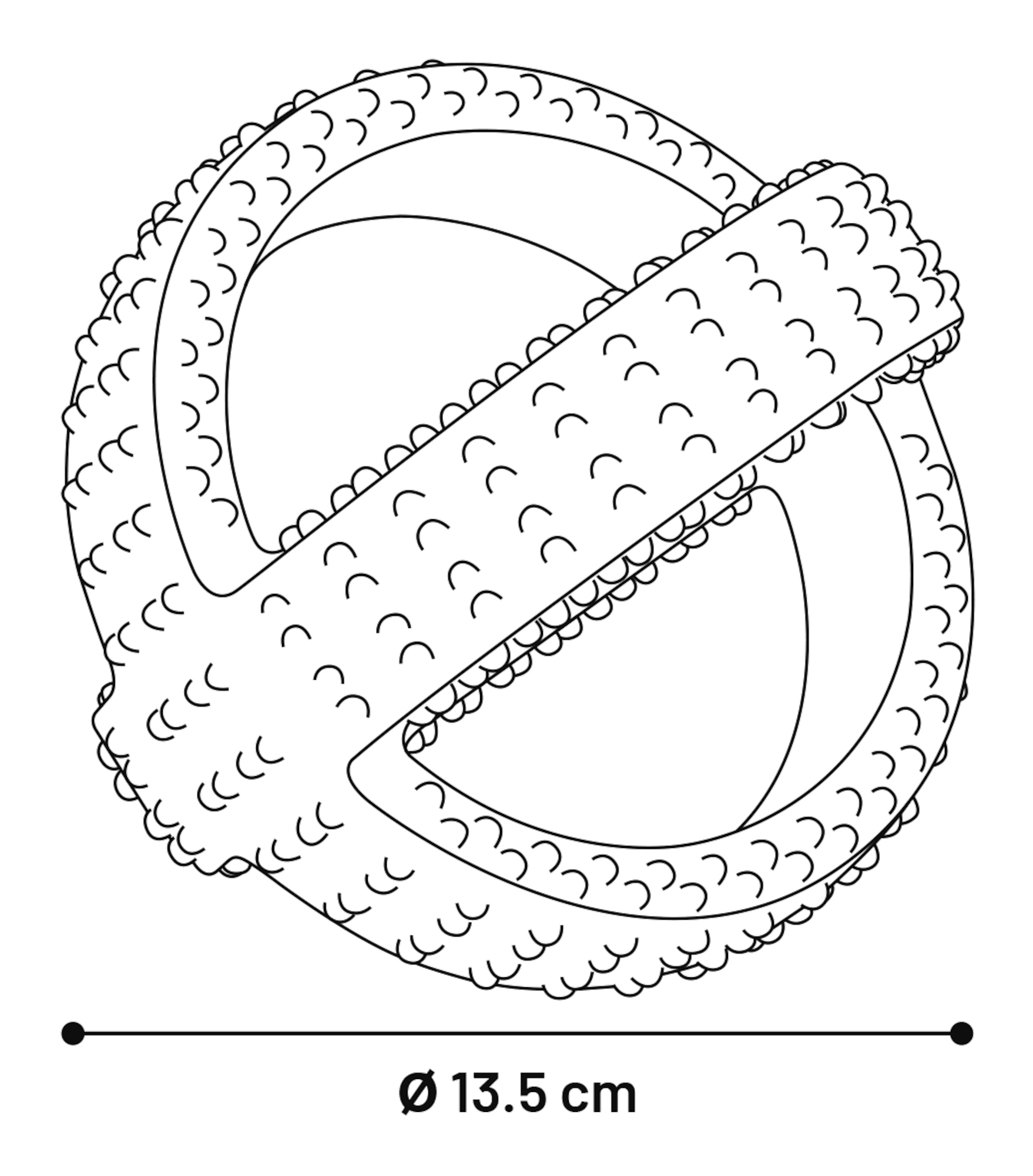 Flamingo Speelgoed Gladiator Cross bal Zwart