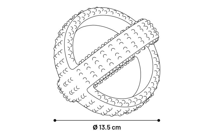 Flamingo Speelgoed Gladiator Cross bal Zwart